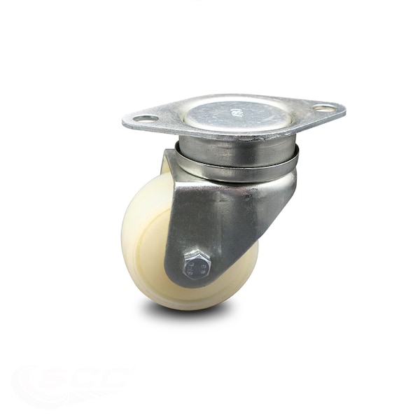 70mm Metric Swivel Top Plate Caster with Nylon Wheel 350 lbs. Capacity Per SCC